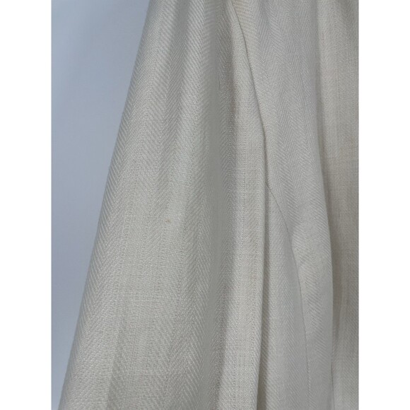 Lauren Ralph Lauren Blazer 100% Linen Mandarin Collar Herringbone Woven Jacket - Picture 11 of 15